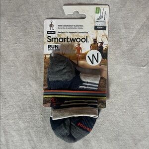 Smartwool Run Lightweight Ankle Socks - navy/gray